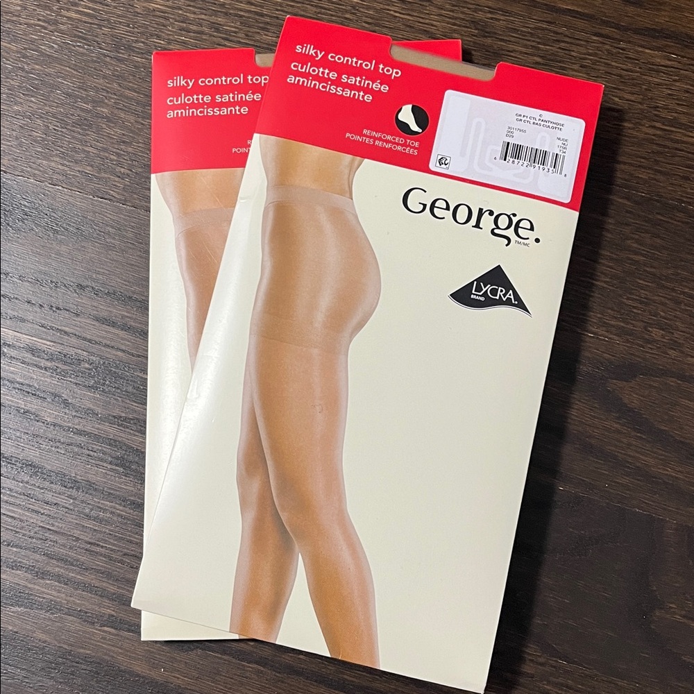 S1. George Women's' Silky Control Top Pantyhose